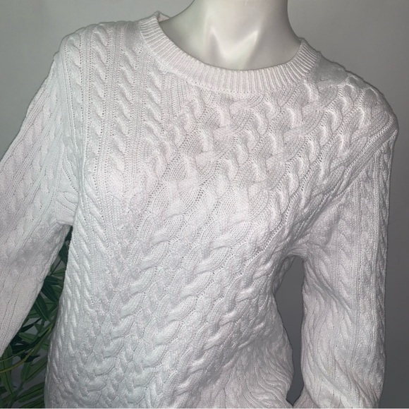 k n i t :: Chunky Textured Cotton Cable Knit Sweater - Picture 10 of 10